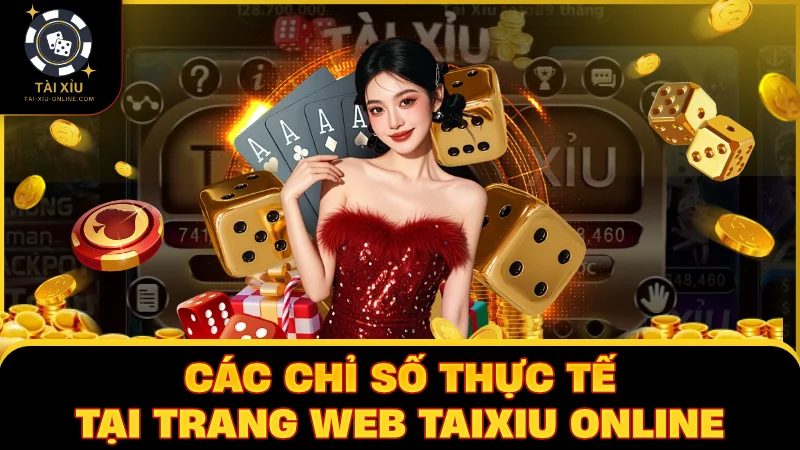 Các chỉ số thực tế tại trang web Taixiu Online
